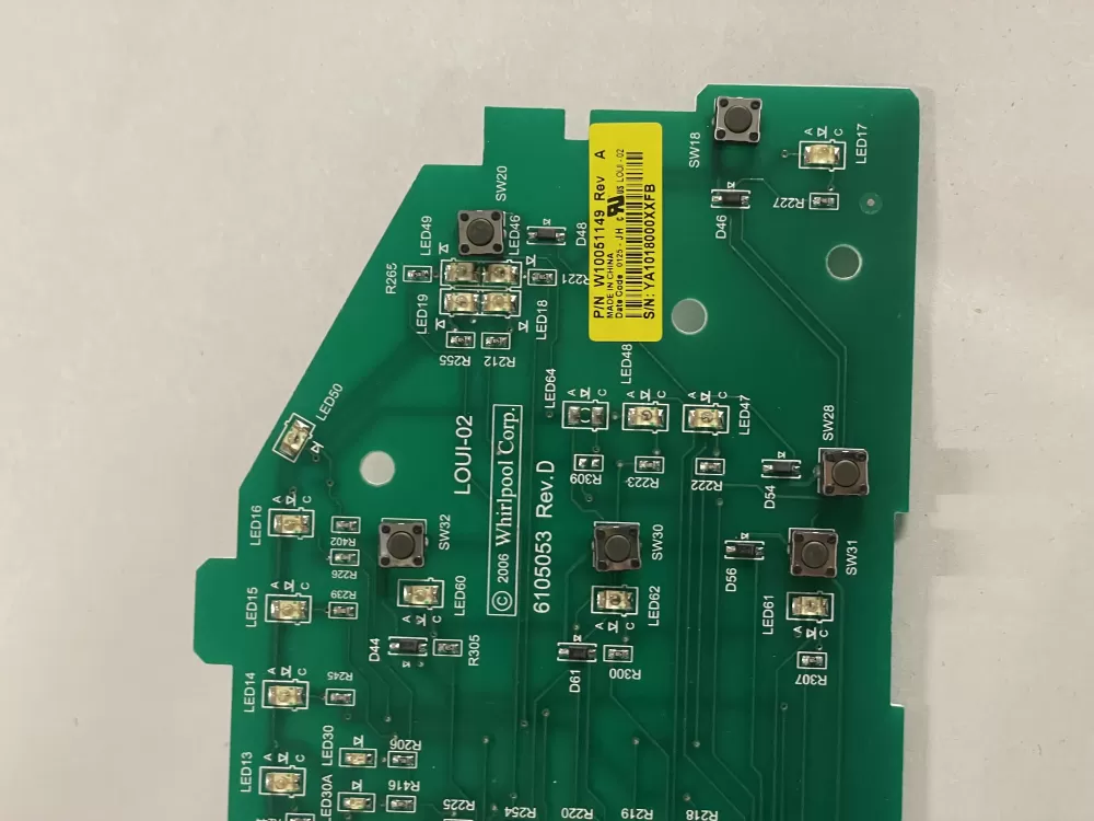 W10051149 WPW10051149 PS11748073 Washer Control Board AZ142906 | KM2395