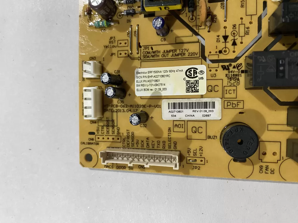 Electrolux Refrigerator A02710601 Main Control Board AZ186004 | BK2725