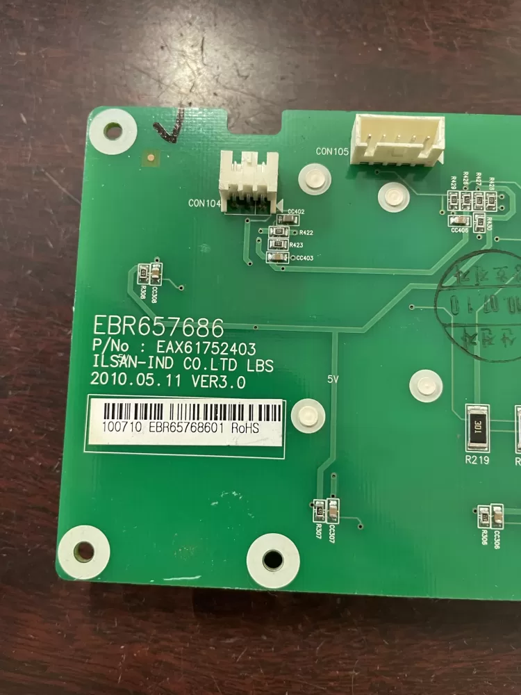 LG Kenmore EBR65768601 Refrigerator Control Board AZ62883 | KM1951