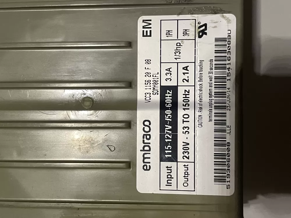 Bosch 00654622 519306008 Refrigerator Inverter Control Board AZ30823 | Wm203