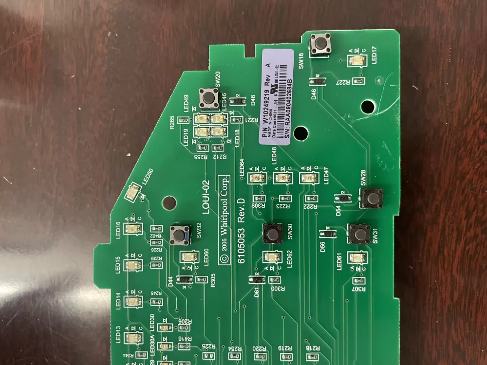 Whirlpool W10249219 W10249220 Washer Control Board AZ39725 | KM326