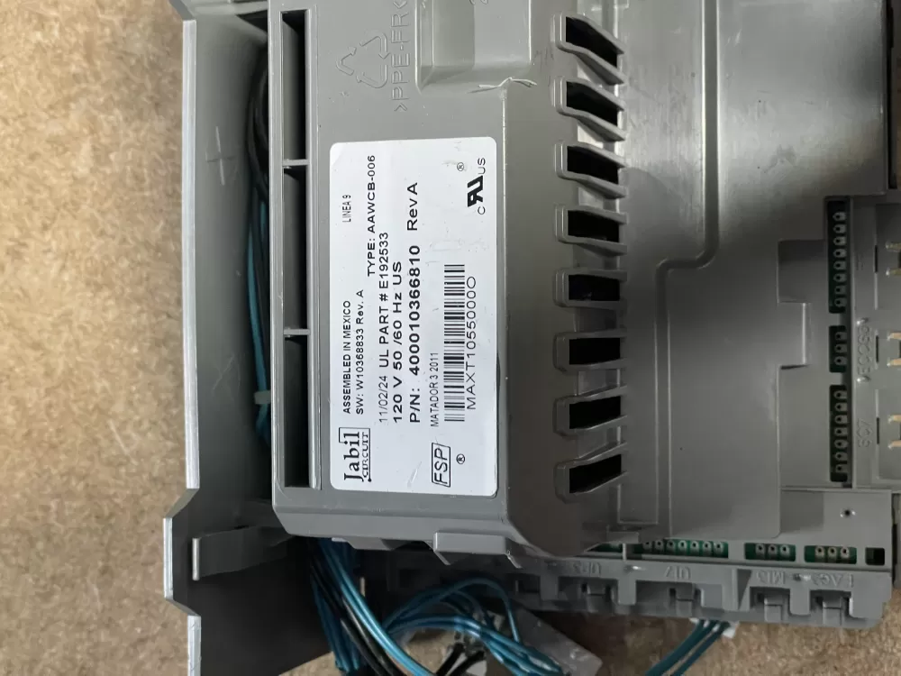 Whirlpool Maytag 400010366810 006 Washer AAWCB Control Board AZ16310 | KMV248