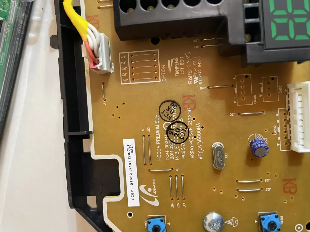 Samsung DC92 01622J DC92 01622 Washer Control Board AZ179414 | KMV32