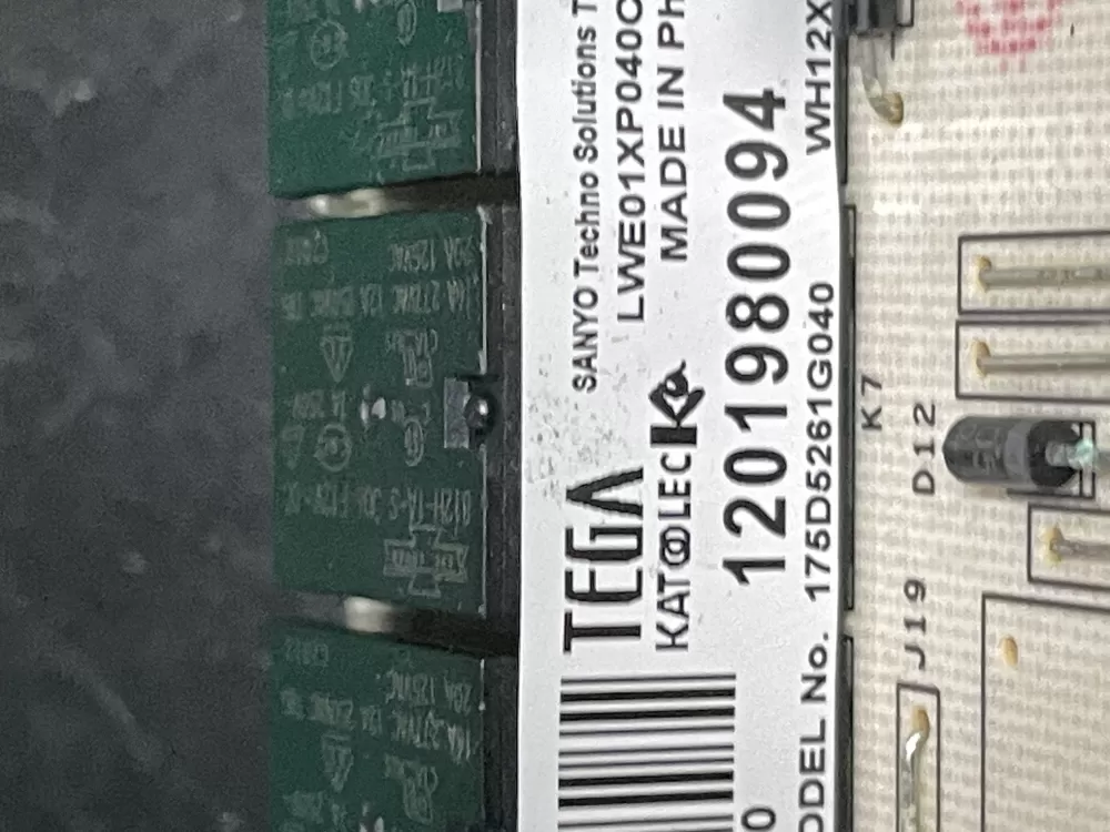 GE 175D5261G040 EBX1129P004 WH12X10614 Washer Control Board AZ13788 | 721
