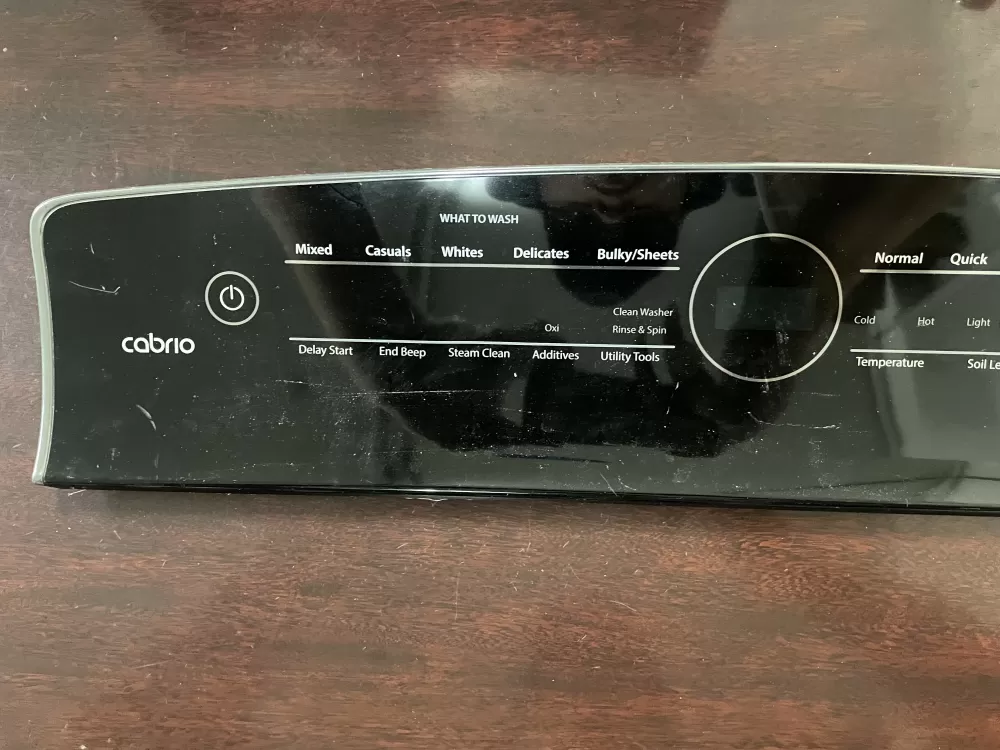 Whirlpool W10507937 Washer Control Panel