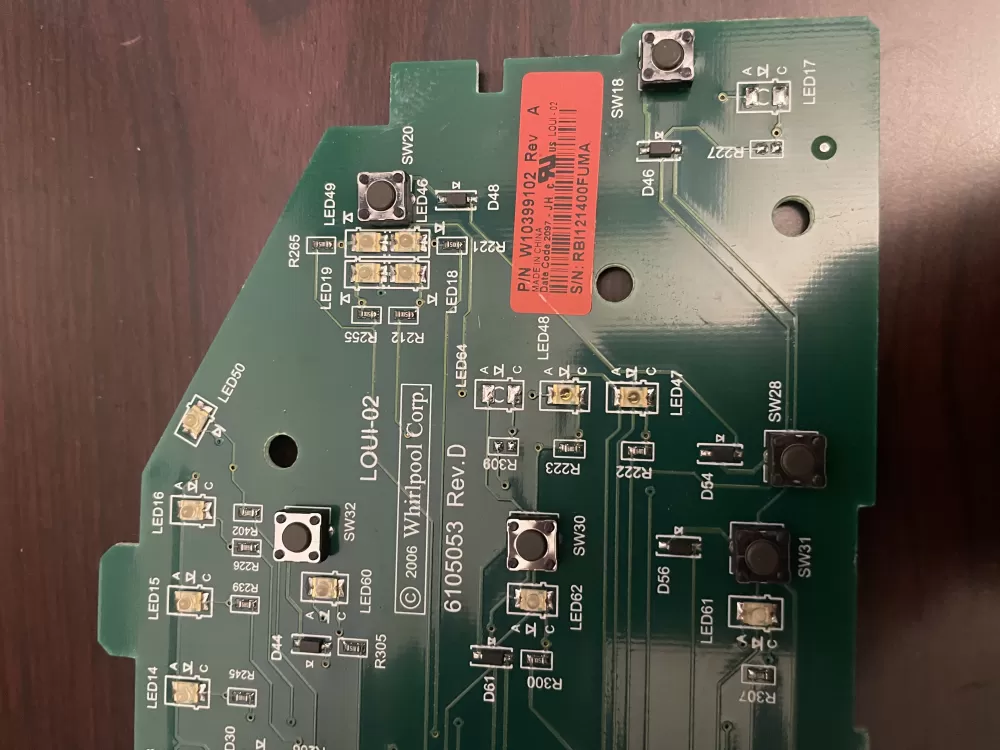 Whirlpool W10399102 WPW10394244 Washer Control Board AZ70309 | KM1846