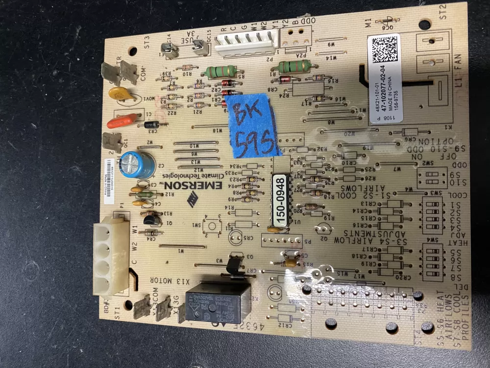 Rheem Air Handler Control Board 47-102077-02-04 156-9735 150-0948  AZ919 | BK595