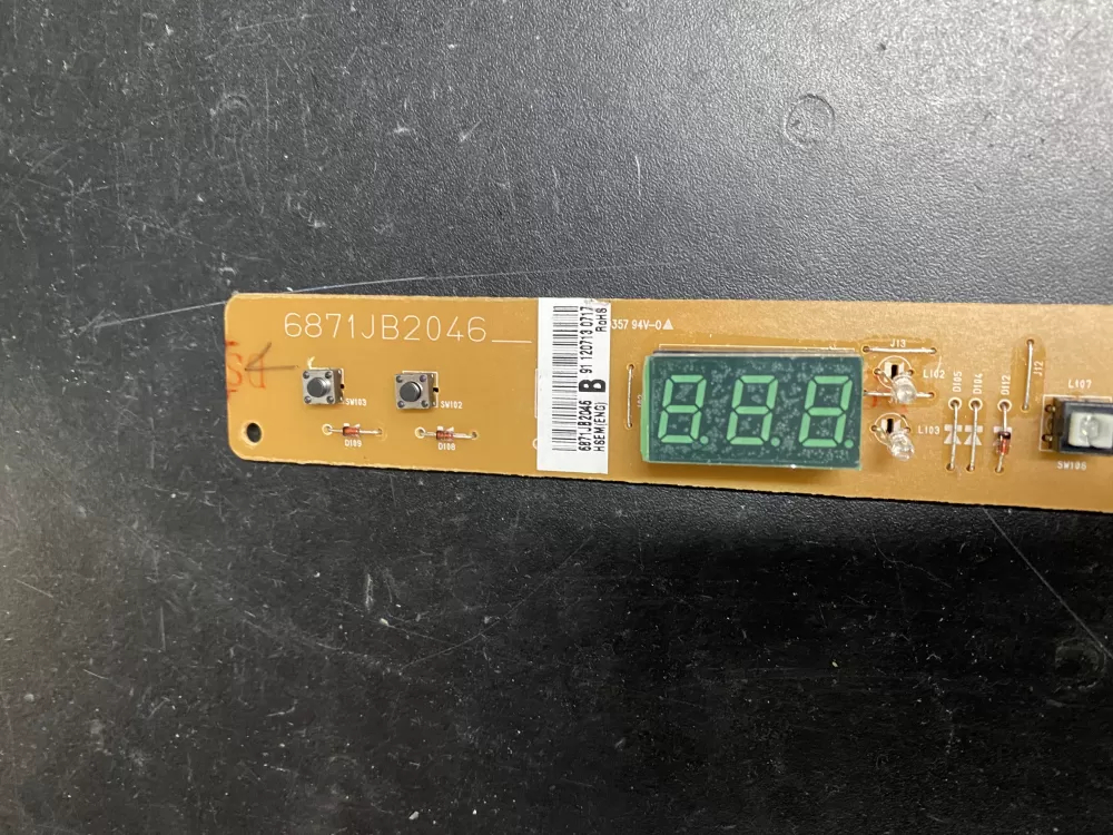 LG  Kenmore 6871JB2046B 6871JB2046 B Refrigerator Control Board