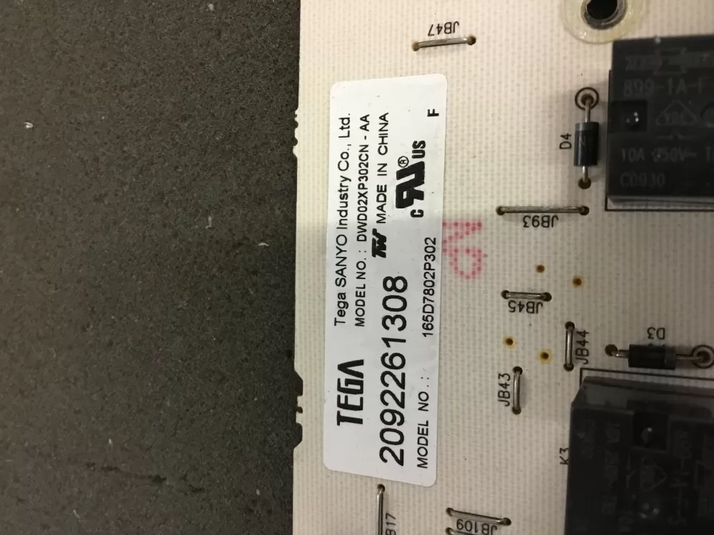 GE 165D7802P302 Dishwasher Control Board AZ89112 | NR1139
