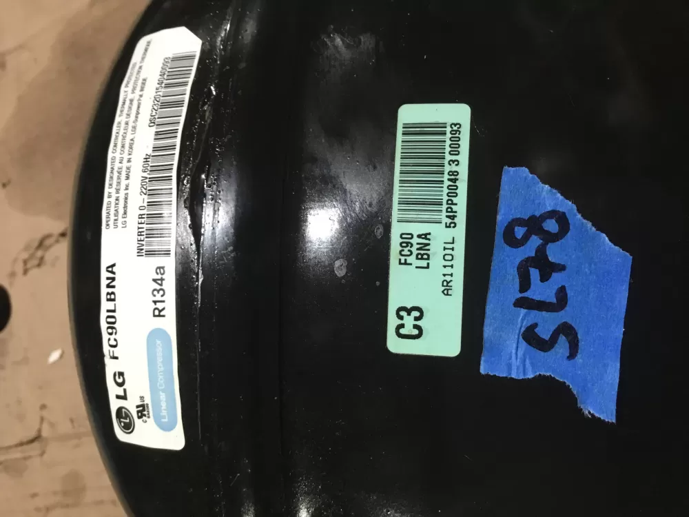 LG FC90LBNA Lgfc90lbna Refrigerator Compressor AZ97379 | Sl78