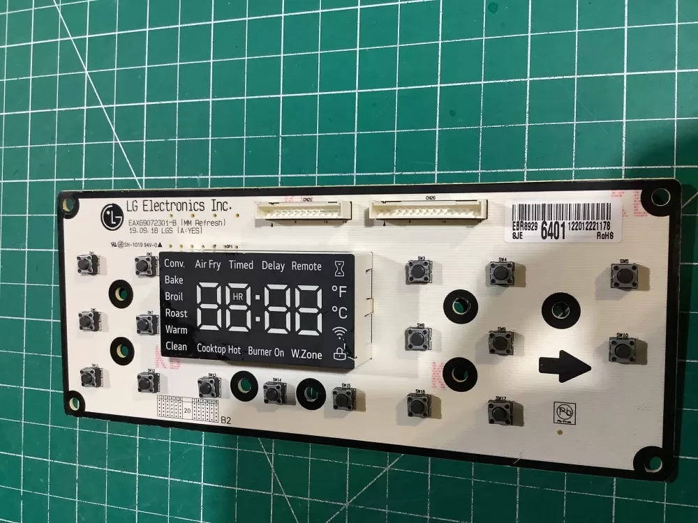 LG Ebr89296001 Range Control Board Pcb Display Assembly AZ162635 | ZC235