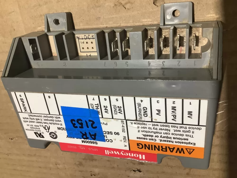 S8600M1021 Furnace Control Board Honeywell Module Pilot AZ116366 | AR2153