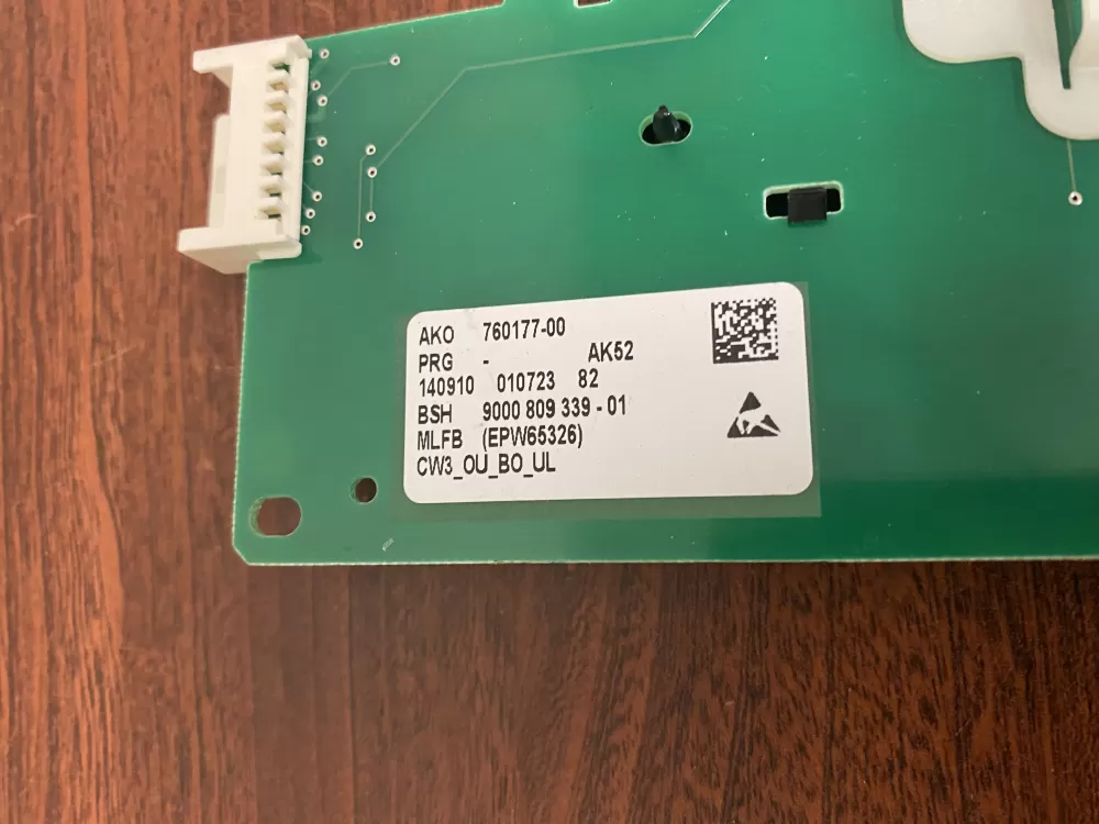 Bosch 9000 809 339-01 760177-00 Washer Control Board AZ37140 | BK56