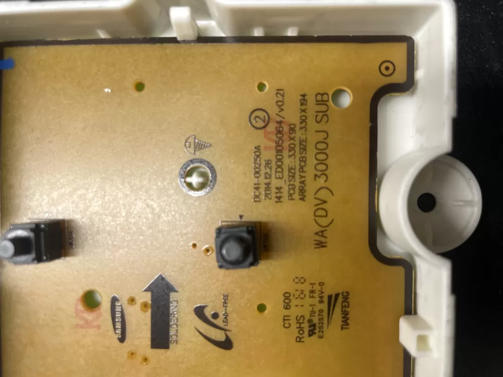 Samsung DC41-00250A Washer Control Board AZ36192 | Wm371