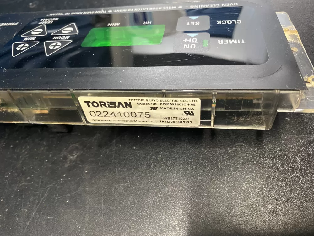 GE 191D2818P003 WB27T10231-Black Range Control Board