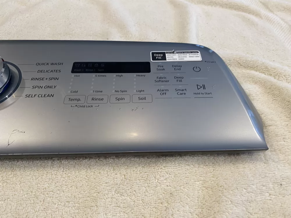Samsung DC64-03825G Washer Control Board Panel Console Display AZ5555 | V351