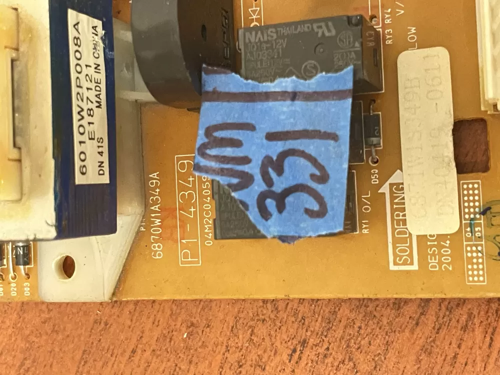 LG 6871W1S349A 6870W1A351A Microwave Oven UI Control Board AZ30374 | WM331