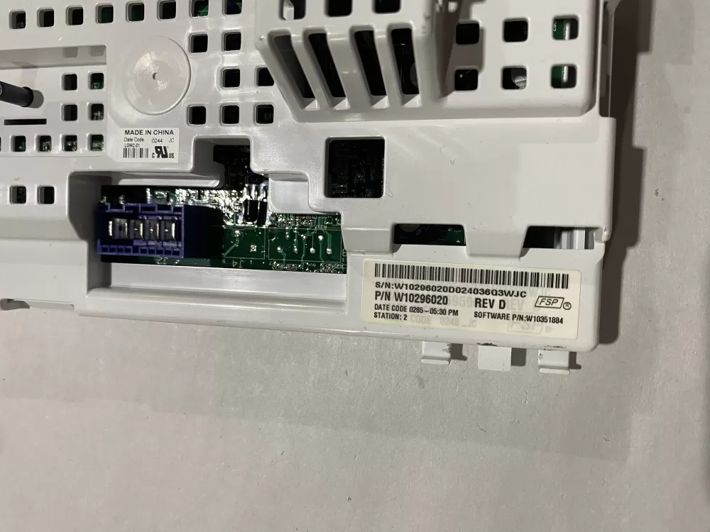 Maytag W10296020 W10296105 W10393448 Washer Board Control AZ183881 | BK207