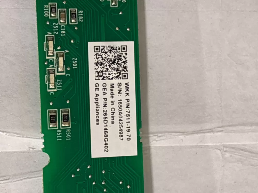 265D1468G402 GE Dishwasher Board - Display / Interface