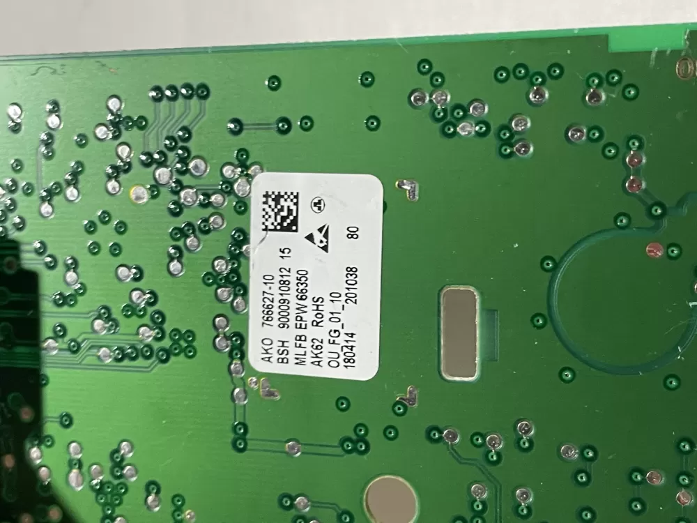 Bosch 9000910812 766627-04 EPW66350 Washer UI Control Board AZ169692 | Wm2596