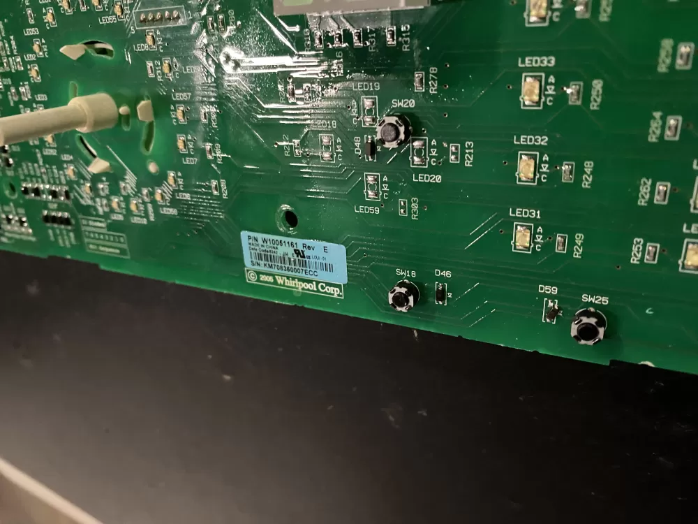 Whirlpool W10051161 Dryer User Interface Control Board AZ25948 | BK98
