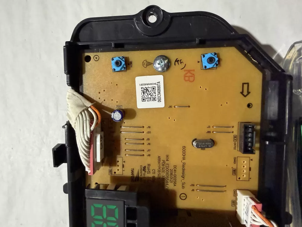 Samsung DC92-01802L Washer Control Board UI Display PCB AZ211356 | KMV909