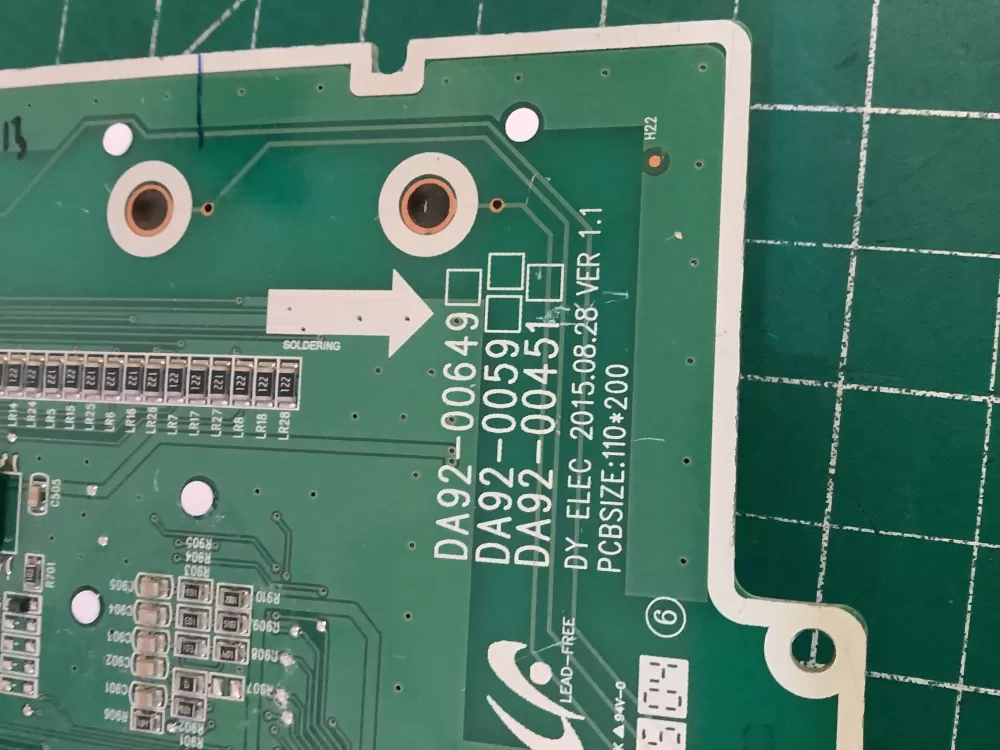 Samsung DA92 00649A Refrigerator Control Board Dispenser AZ200439 | NR2795