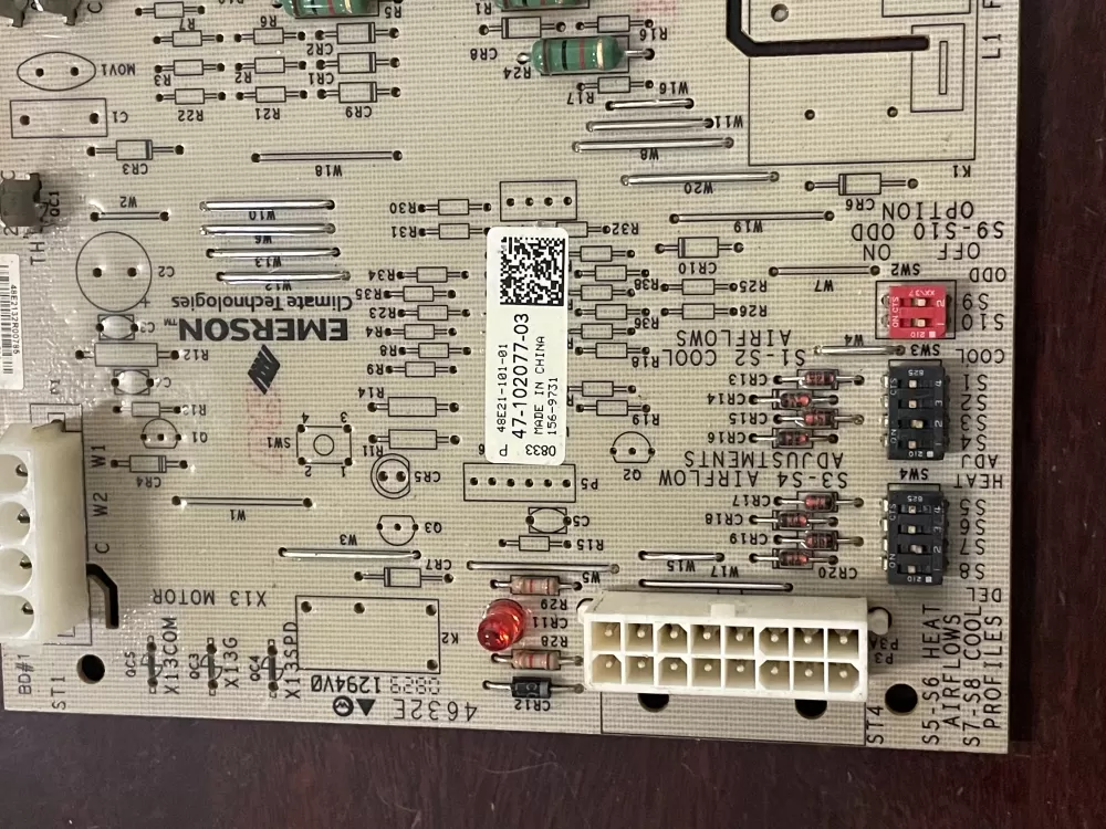 Rheem Emerson 47 102077 03 48e21 101 01  Control Board AZ32714 | KM52