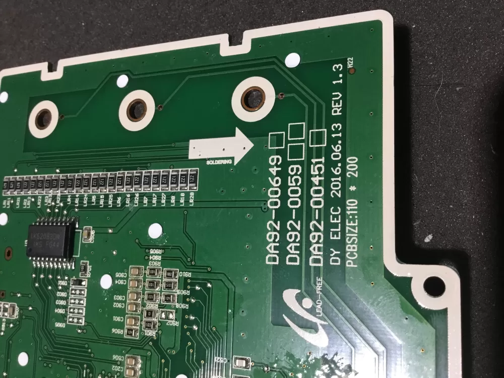 Samsung DA92 00649A Refrigerator Control Board Dispenser AZ96709 | NR53