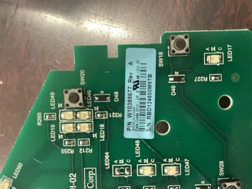 Whirlpool W10388677 Dryer Control Board Interface AZ37507 | Wm450