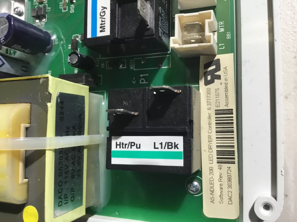 Whirlpool Maytag Dryer Control Board 6 3717300 63717300 AZ38401 | NRV378
