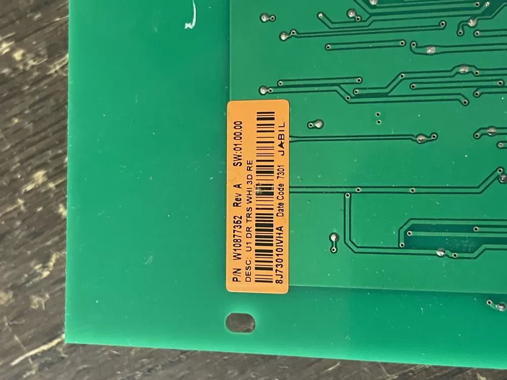 Whirlpool W10877352 Dryer User Interface Control Board AZ45132 | Wmv348