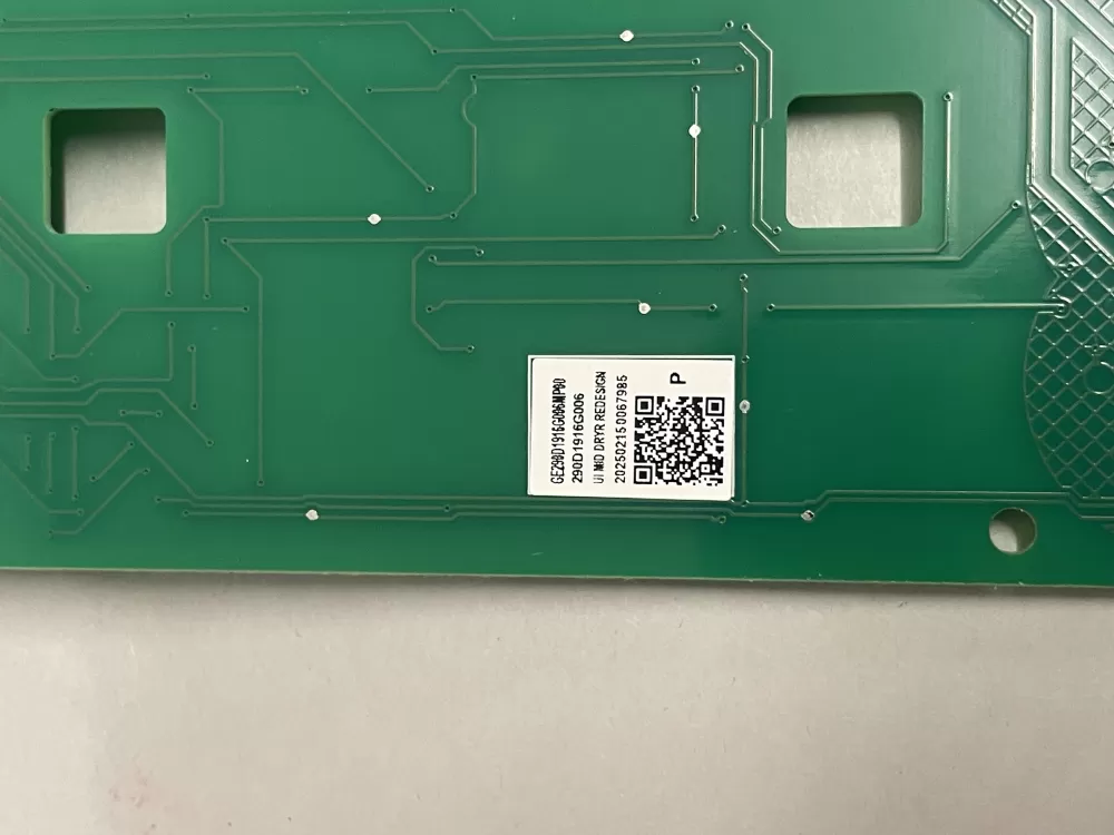 GE Washer Interface Control Board 290D1916G006 AZ207778 | KMV490