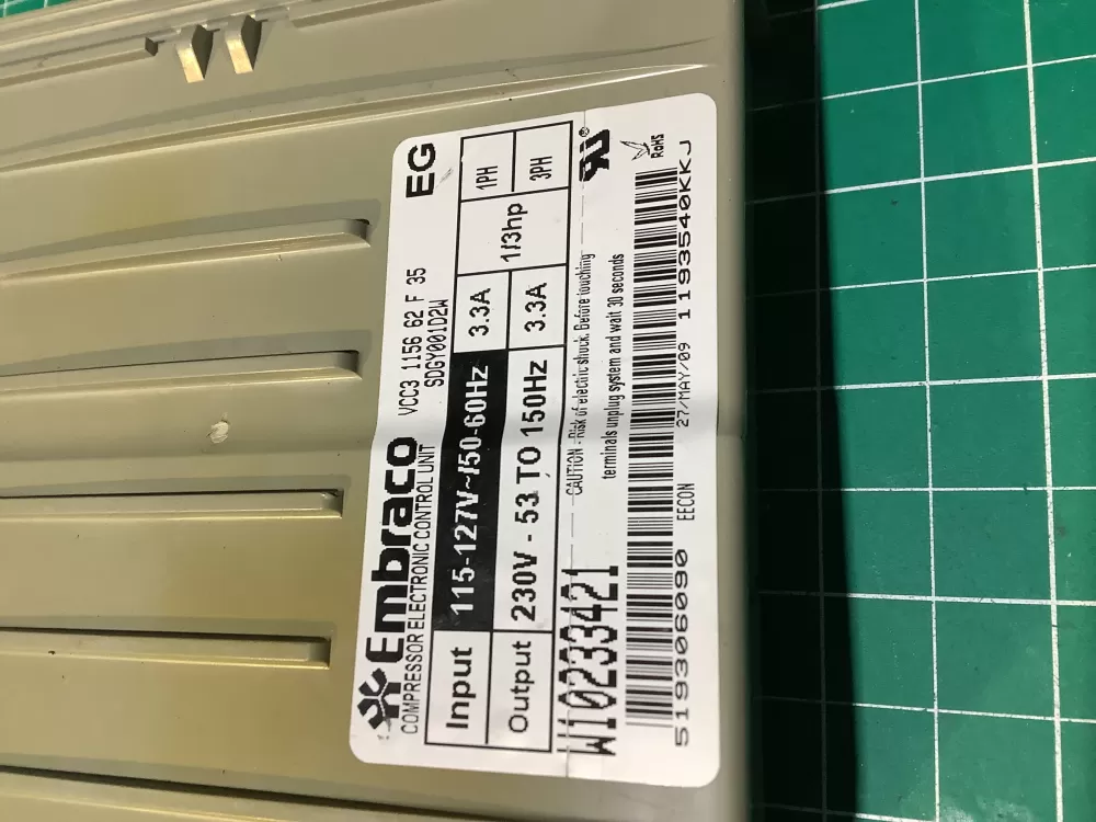 Whirlpool Maytag Kenmore W10233421 Refrigeration Control AZ134214 | NR1204