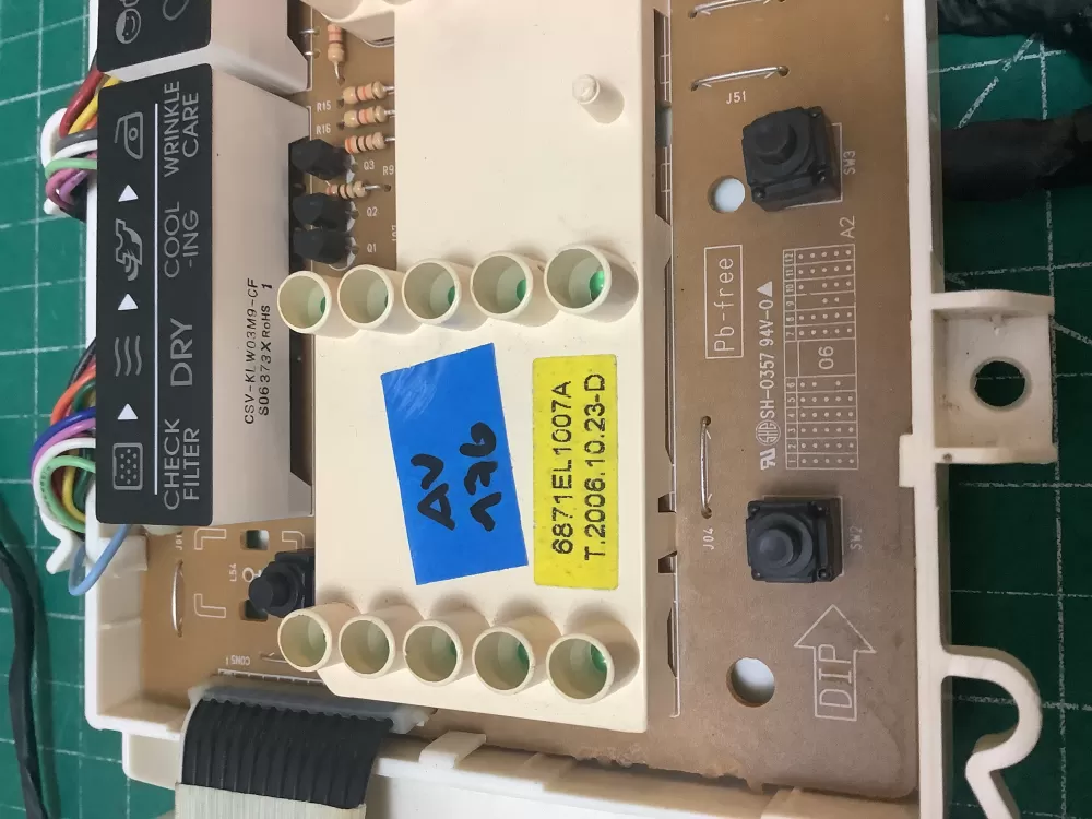 LG Dryer PCB Display Control 6871EL1007A AZ226065 | ARV176