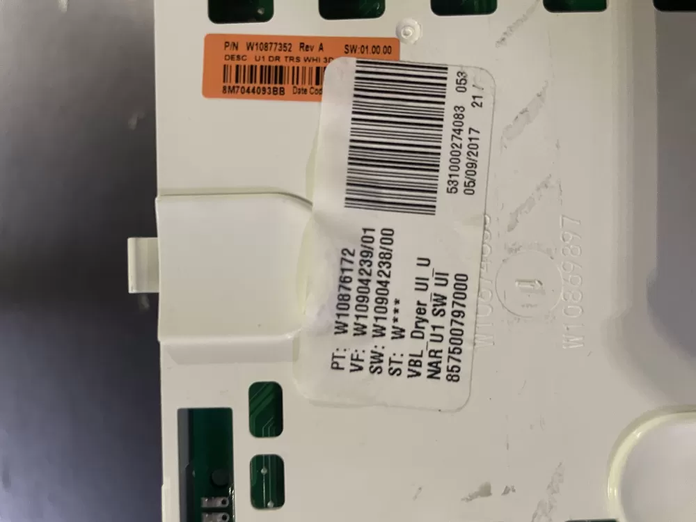 Whirlpool W10876172 W11089031 PS12070688 Dryer Control Board AZ25071 | WMV341