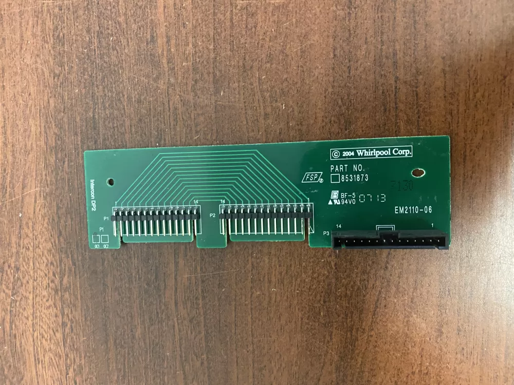Whirlpool  KitchenAid 8531873 8531873R WP8531873 PS11746148 Dishwasher Control Board Interconnect