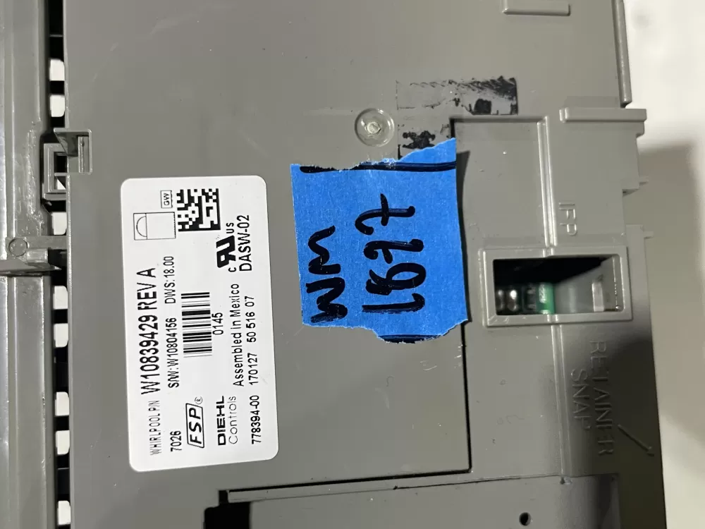 Whirlpool Kenmore W11413274 776204-00 Dishwasher Control Board AZ150299 | Wm1877