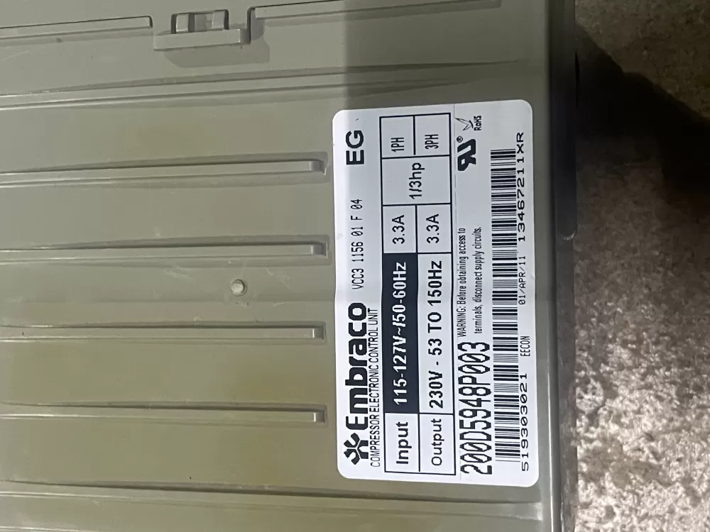 GE Wr55x10685 Refrigerator Control Board Inverter AZ26332 | KM115