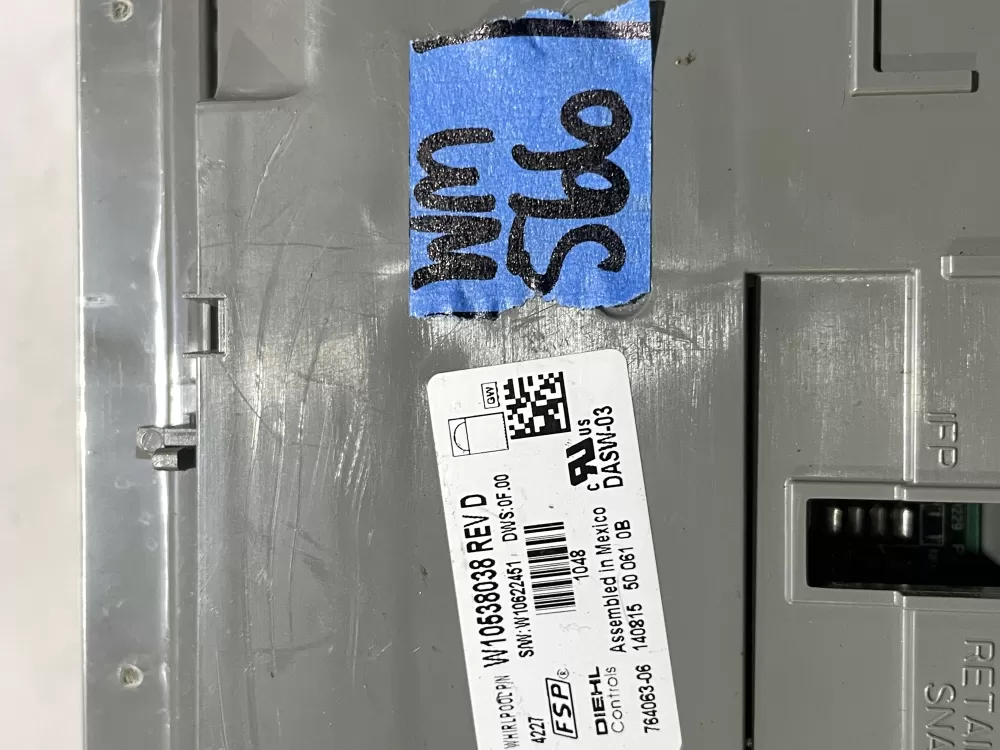 Whirlpool Jenn-Air W10854215 Dishwasher Control Board AZ112470 | Wm566