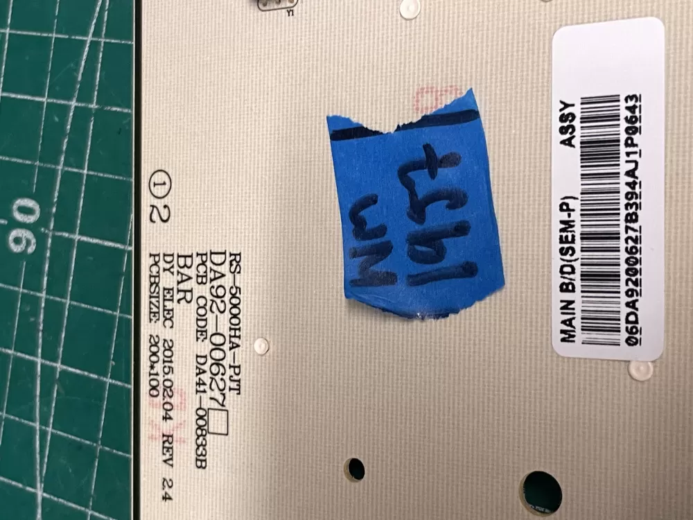 Samsung DA92 00627B Refrigerator Control Board Dispenser AZ208742 | Wm1957