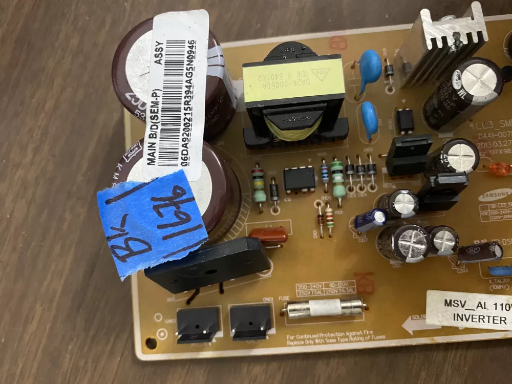 Samsung DA92-00215R Refrigerator Inverter Control Board AZ31877 | BK1676