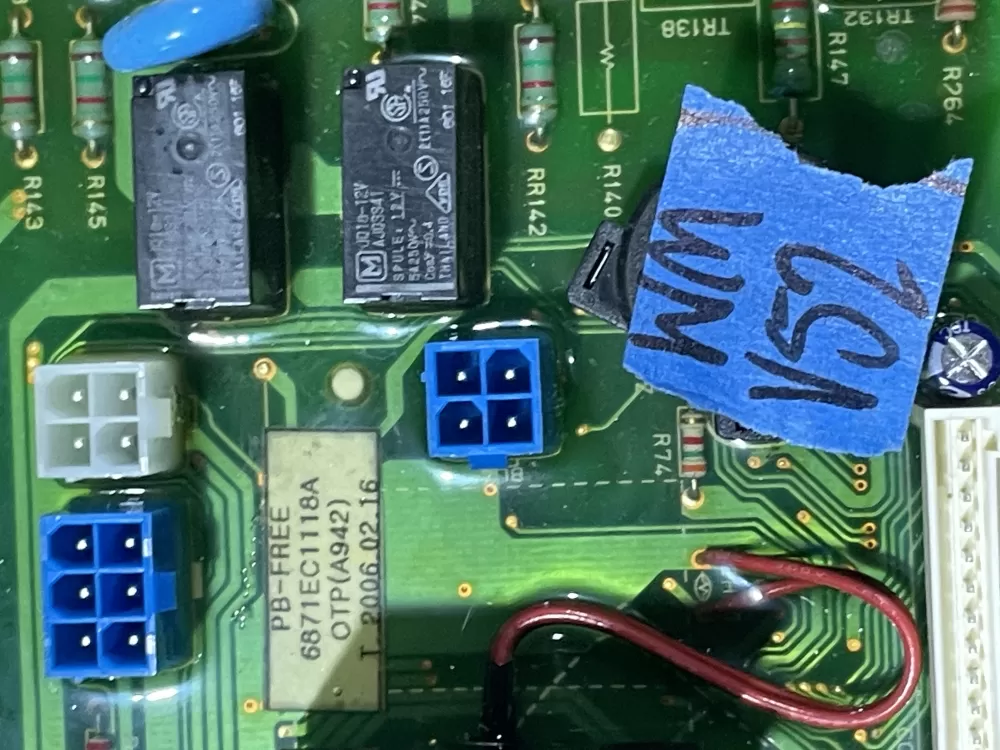 LG 6871EC1118A 6870EC9138A Washer Control Board AZ90489 | Wmv52