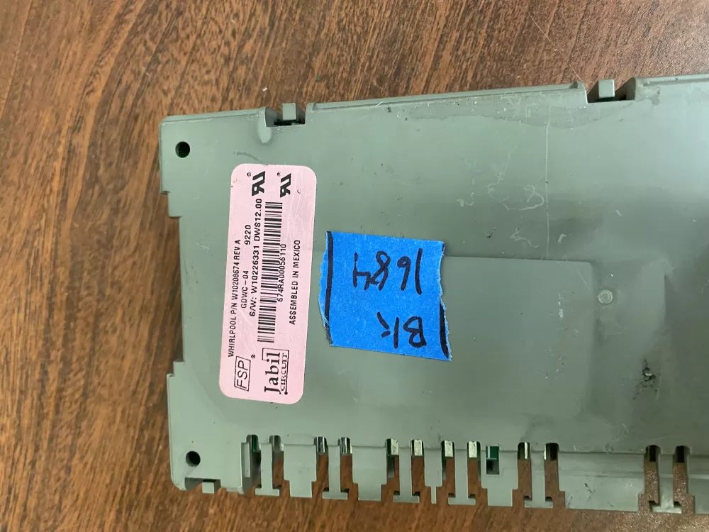 Whirlpool Maytag KitchenAid Kenmore Dishwasher Control Board AZ33366 | BK1684