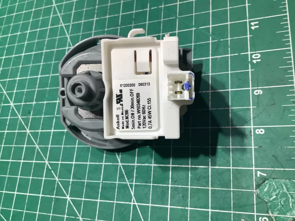 Whirlpool  Kenmore WPW10348269  W10348269  AP6020066  W10348269  W10084573  2813258  661662  8558995  8565839  PS11753379  W10158351  WPW10348269VP Washer Drain Pump