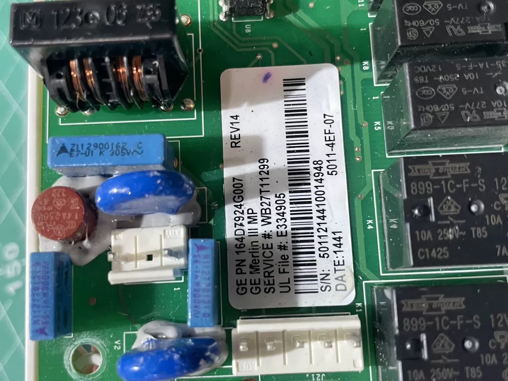 GE 164D7924G007 Wb27t11299 Relay Board Oem AZ192910 | Wmv800