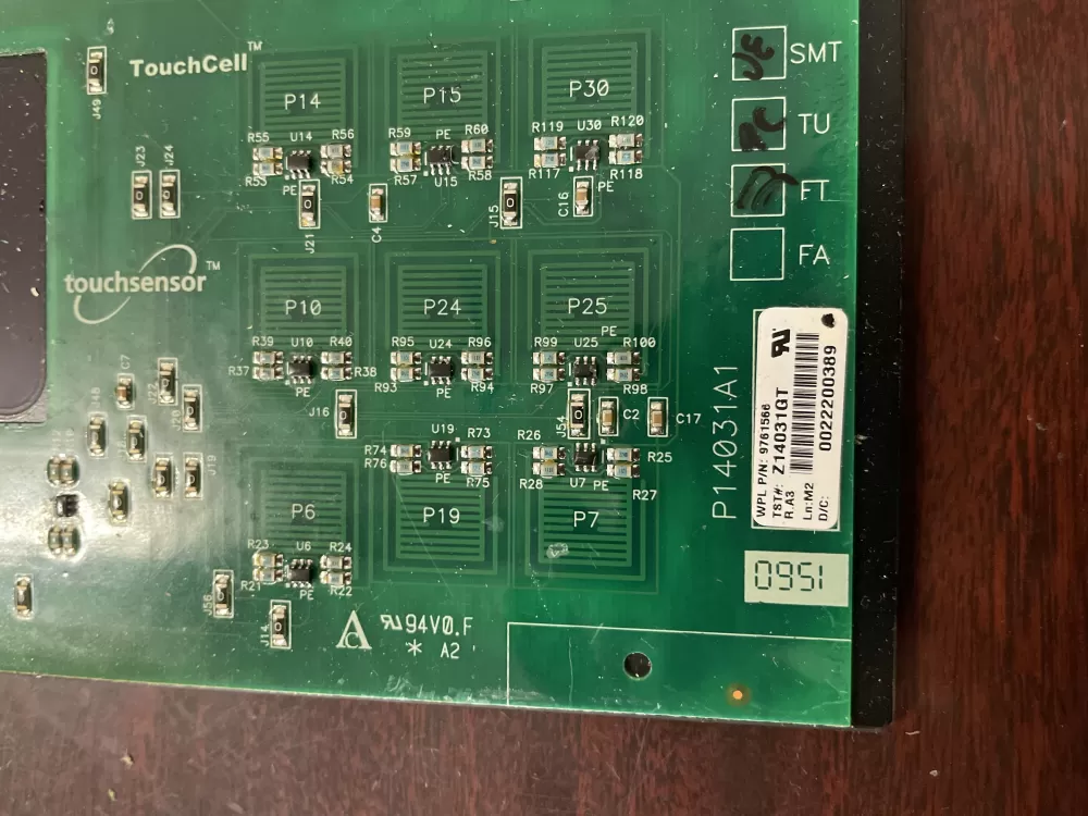 KitchenAid Whirlpool 9761566 Range Control Board Touch Panel AZ40548 | KMV400