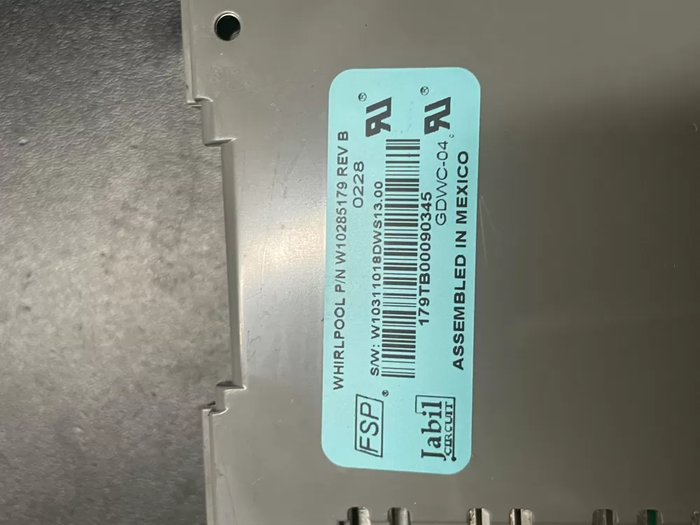 Whirlpool Maytag KitchenAid Kenmore Dishwasher Control Board AZ23821 | WM1167