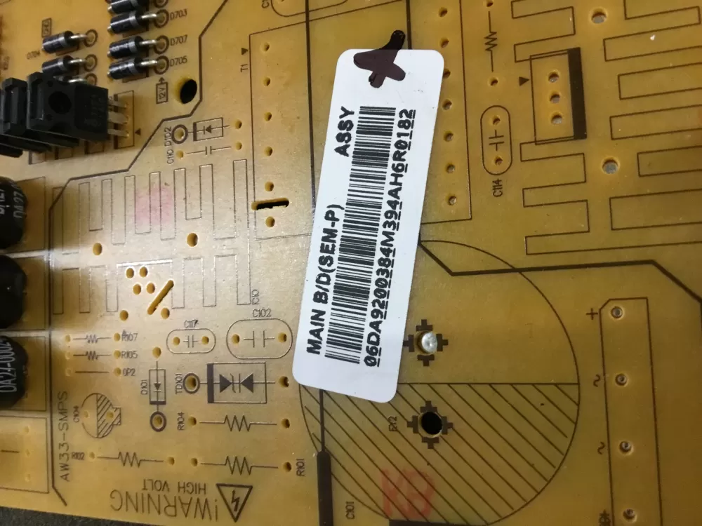 Samsung DA92 00384M Refrigerator Control Board AZ81027 | NRV629