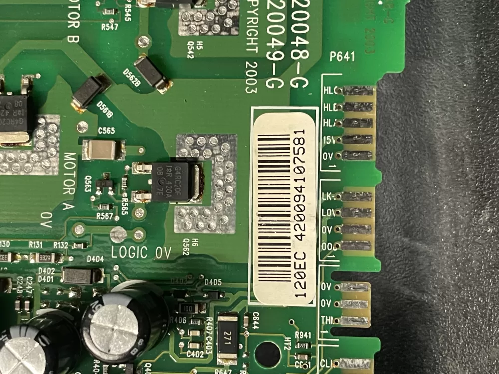 Fisher & Paykel Washer 420094 Main Control Board - No Housing AZ6502 | Wm1371